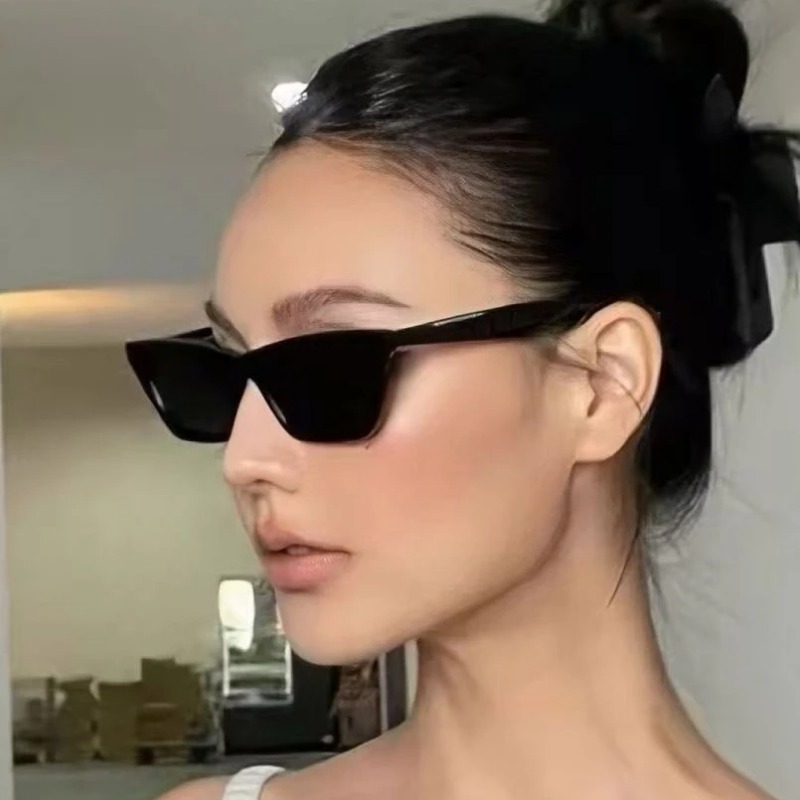 Sunglasses Cat Eye - 高級キャットアイブラックサングラス女性男性ブランドファッションサングラス女性男性ミラー屋外旅行シェードオキュロスデソル