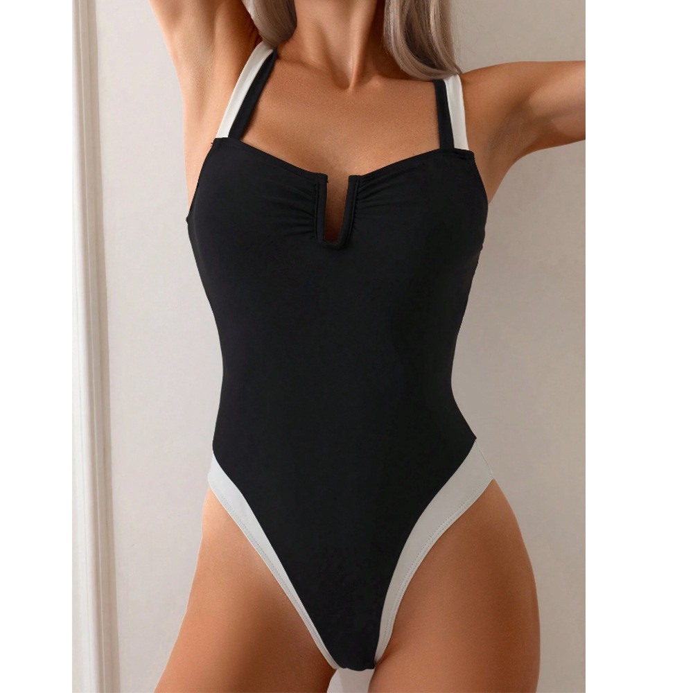 Swimsuit Bikini Ruched - 2026 ビキニ 女性用タンキニ ディープ V ネック