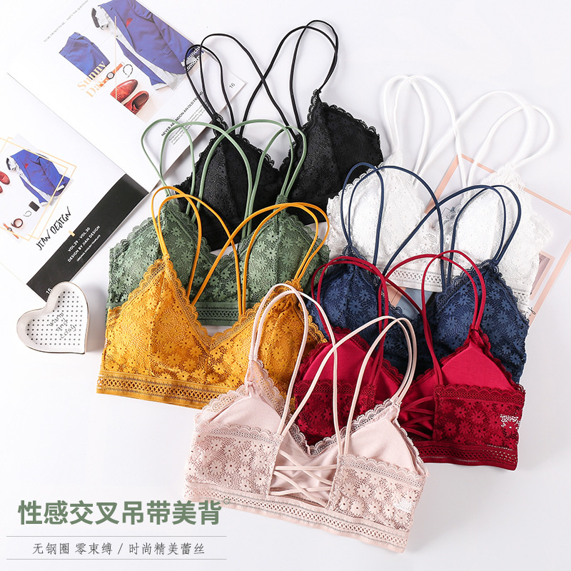 Bralette Triangle Set - 3Dセクシーなランジェリーシームレススポーツブラuタイプ背中プッシュアップbraletteブラジャー女性下着ZW7339