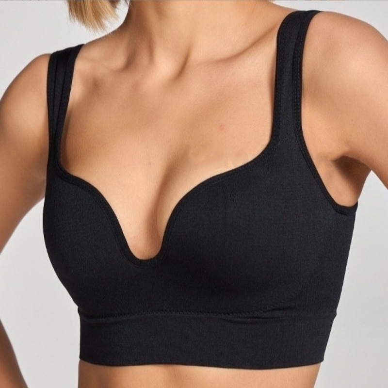 Bralette Triangle Set - 3D スポーツベスト通気性なしスチールリング 3D カップブラジャーヨガ Bralette 女性の下着フィットネスランニング調節可能なブラジャー