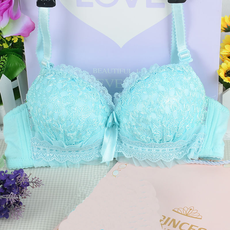 Bralette Triangle Set - 女性のためのセクシーなランジェリー,若者のためのワイヤーブラのないセクシーな下着,通気性のあるレースのブラレット,調整可能なカップ,プッシュアップブラ3/4