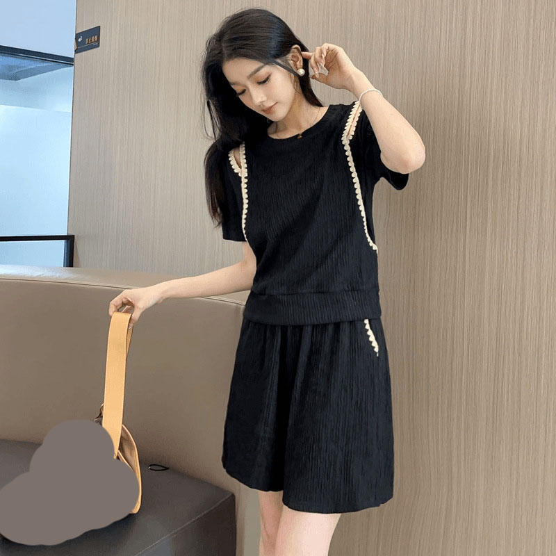 韓国ファッションオフショルダー Tシャツ 2 点セット女性オ - Blouse Off Shoulder のレビューと価格