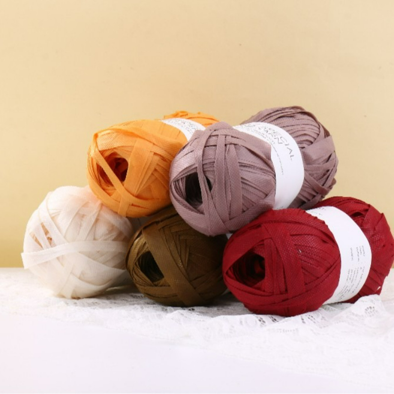 100g/個入り ラフィア平糸 手編み帽子 バッグ 手芸 D - Crochet Bag Raffia のレビューと価格