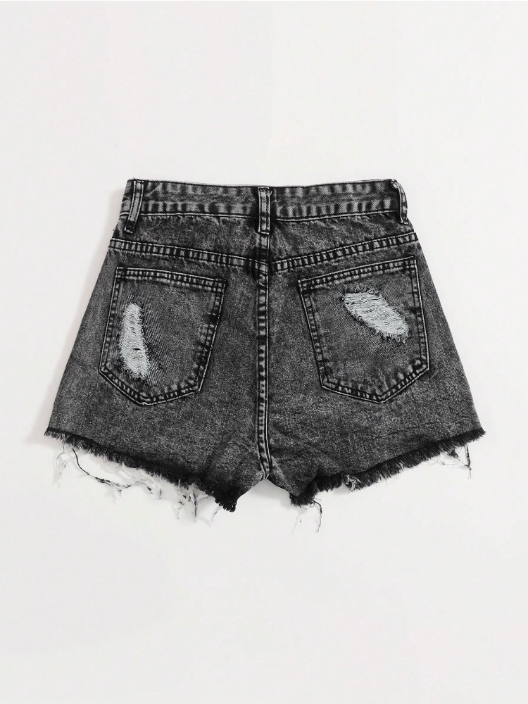 2026年ニューヴィンテージウォッシュドデニムショーツ レデ - Shorts Denim Frayed のレビューと価格