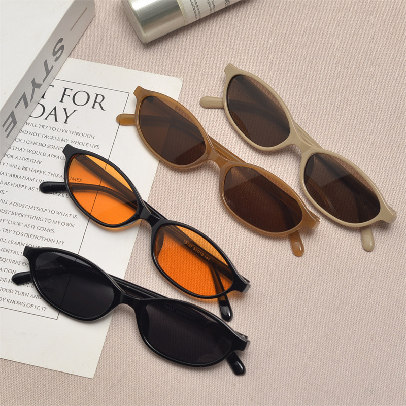 新しいレトロオーバルキャットアイサングラス女性用 Y2k ト - Sunglasses Cat Eye のレビューと価格