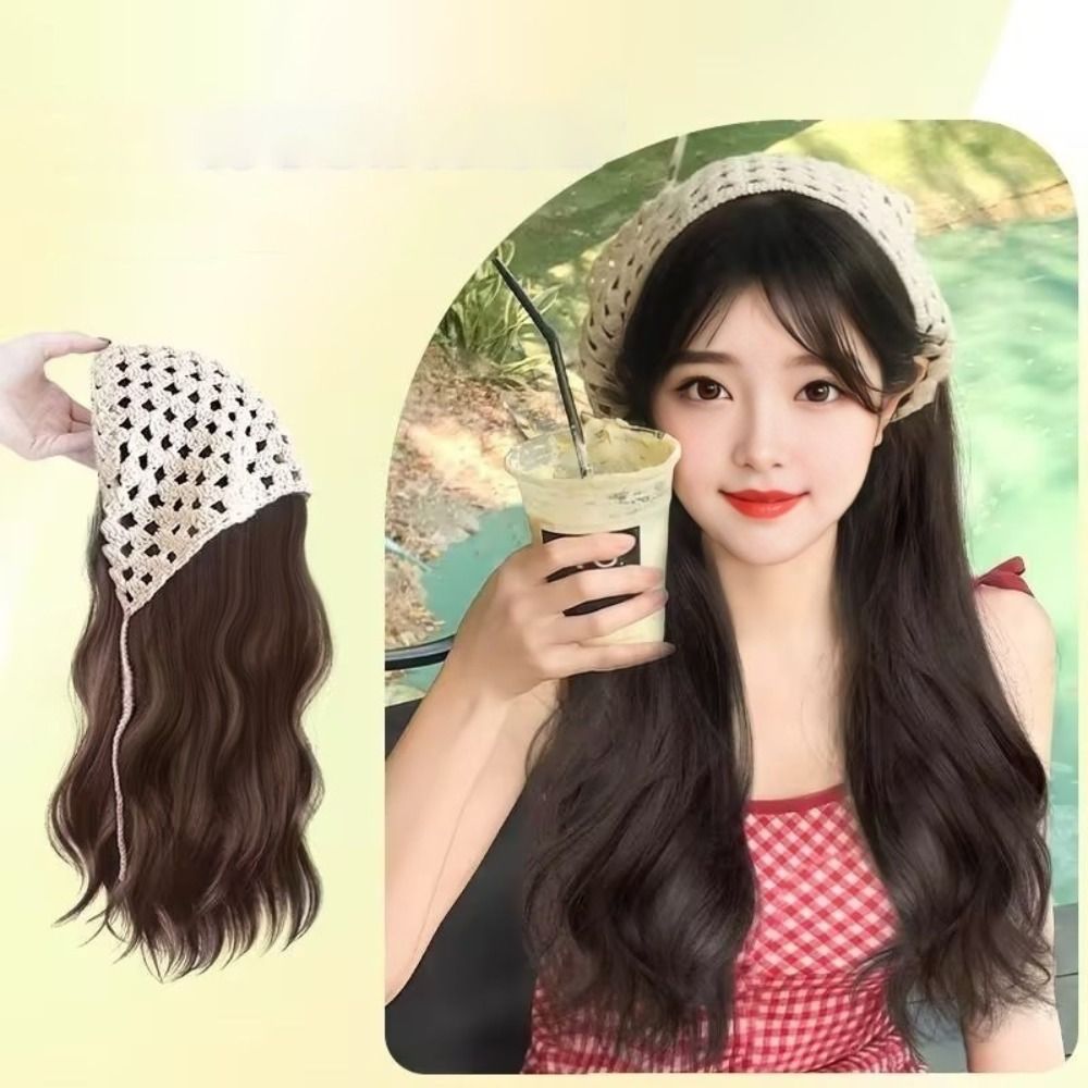 ファッション65CMウィッグ三角ヘッドスカーフ中空ホットセー - Headband Summer Knit のレビューと価格