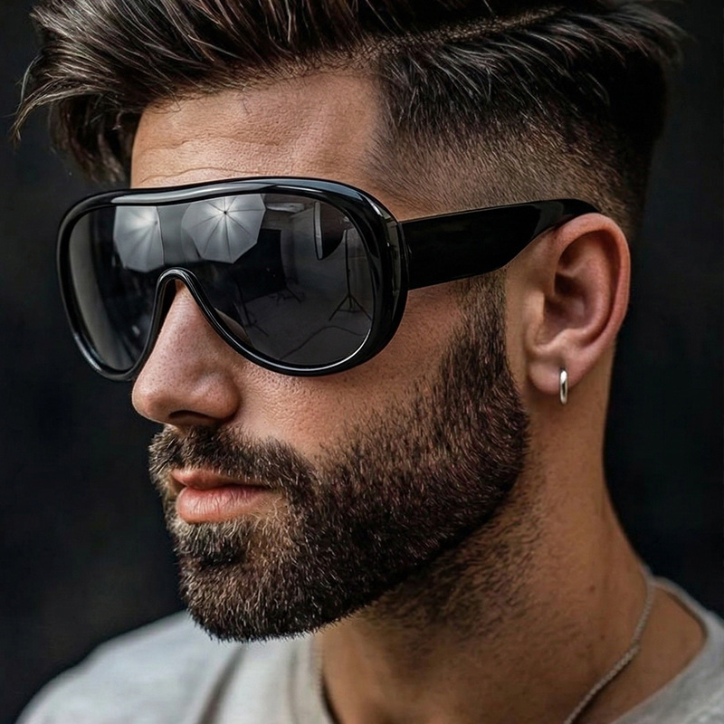 特大ワンピースラージフレーム Y2K キャットアイサングラス - Sunglasses Cat Eye のレビューと価格