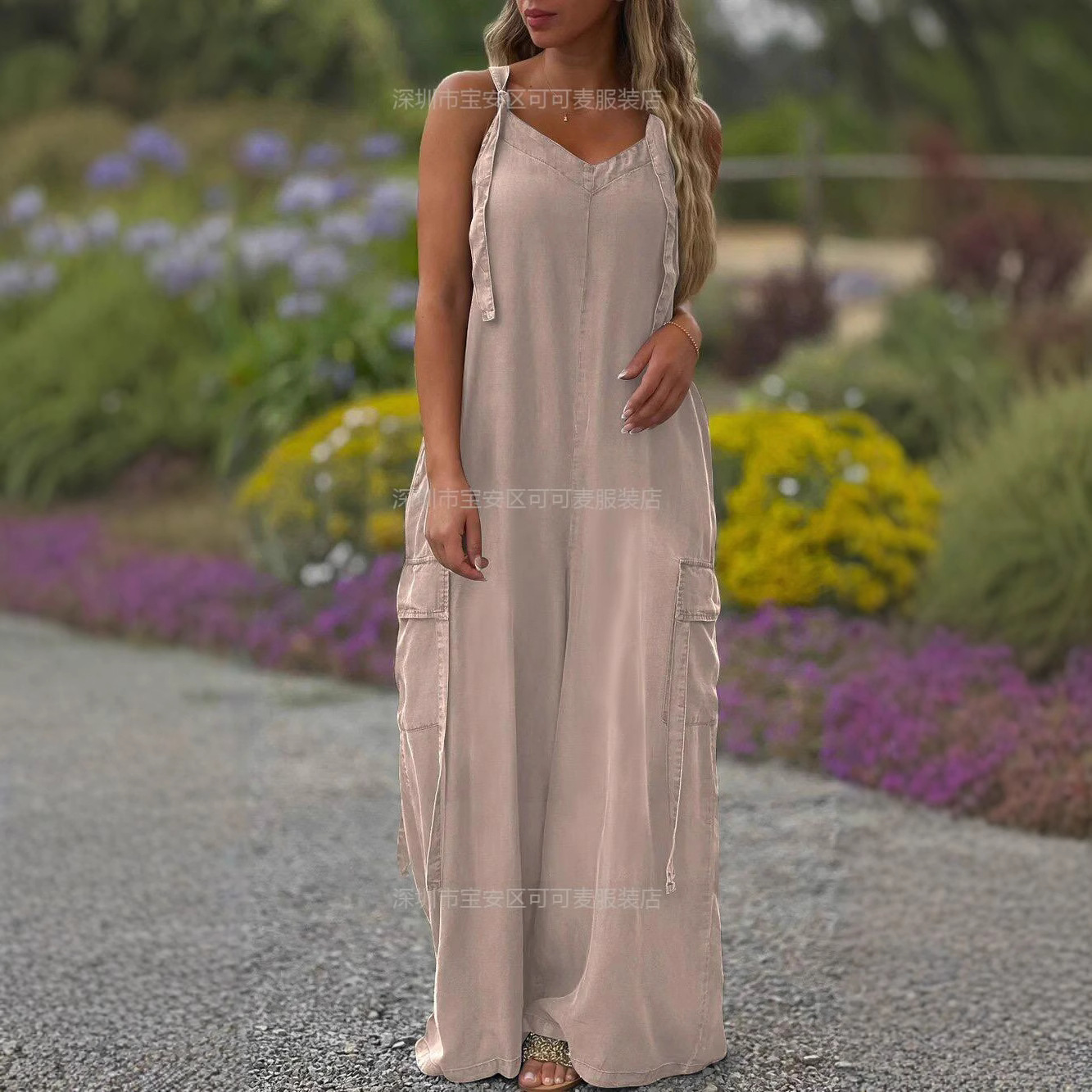 ゆったりとした夏のジャンプスーツ カジュアルなリネンワイドレ - Jumpsuit Linen Relaxed のレビューと価格