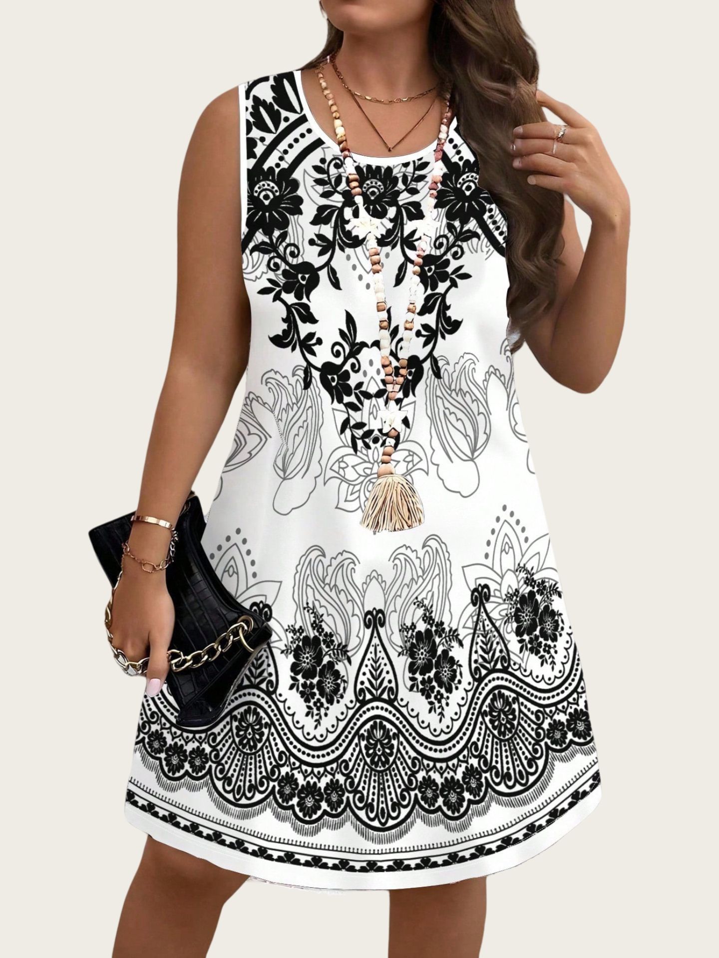 エスニックスタイルヴィンテージドレス 2026 夏の女性のド - Romper Floral Print のレビューと価格