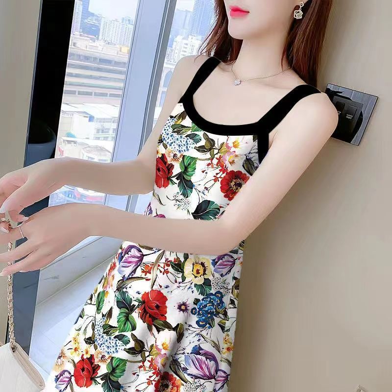 花柄のノースリーブビーチドレス,ミドル丈,カジュアル,ハイウ - Midi Skirt Floral のレビューと価格