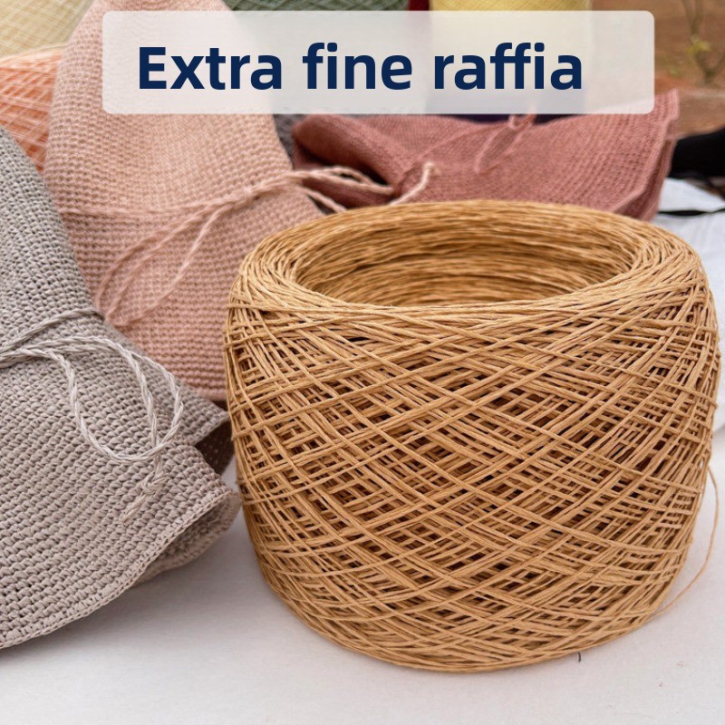 250g 薄紙ラフィアヤーン 手編みかぎ針編み 夏帽子 クラ - Crochet Bag Raffia のレビューと価格