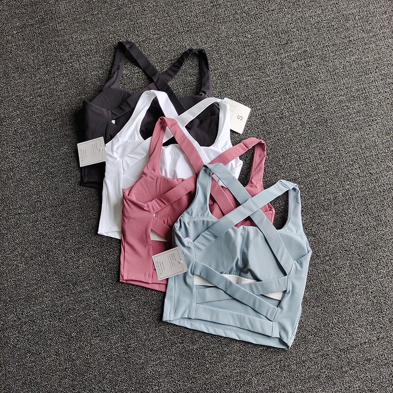 女性用スポーツブラトップ、プッシュアップフィットネスヨガブラ - Bralette Triangle Set のレビューと価格
