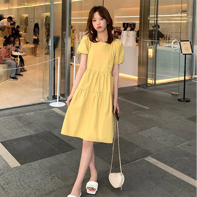 ルーズカジュアルサマードレス,エレガントな韓国の女性のドレス - Linen Dress Wrap のレビューと価格