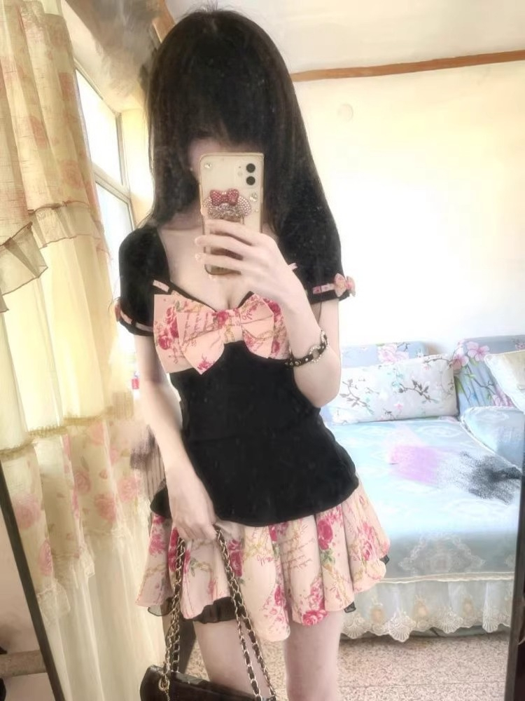レディース甘い花柄プリントツーピースセット フェアリーボウス - Romper Floral Print のレビューと価格