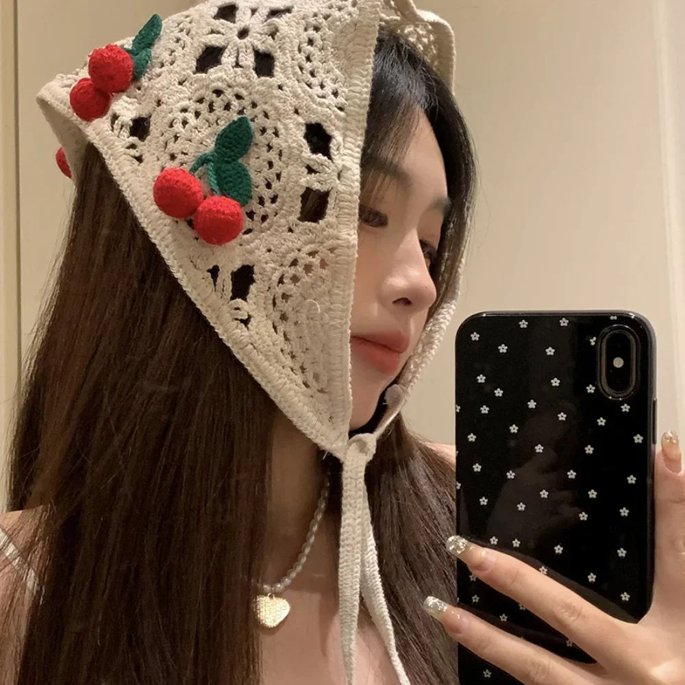 甘いフレンチパストラルスタイルの三角ヘッドバンド、手作りのク - Headband Summer Knit のレビューと価格