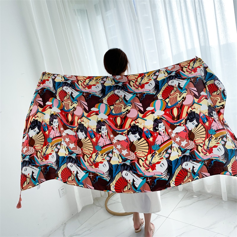 女性用コットンリネンプリントビキニ,ビーチとプール用のひも付 - Linen Dress Wrap のレビューと価格