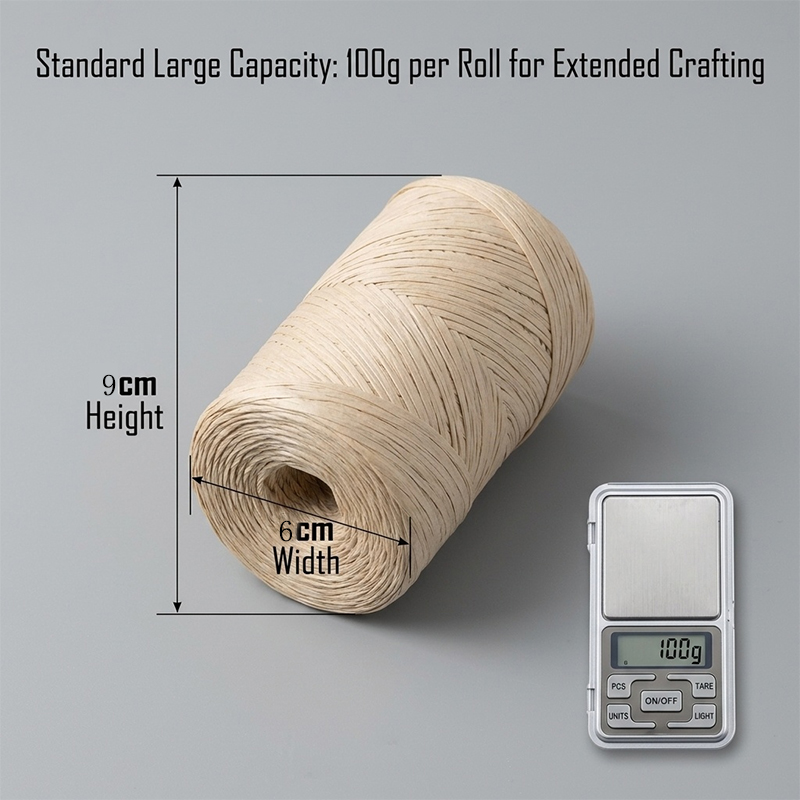150m DIY天然紙ラフィア糸 ソフトストロー織り糸 夏の - Crochet Bag Raffia のレビューと価格