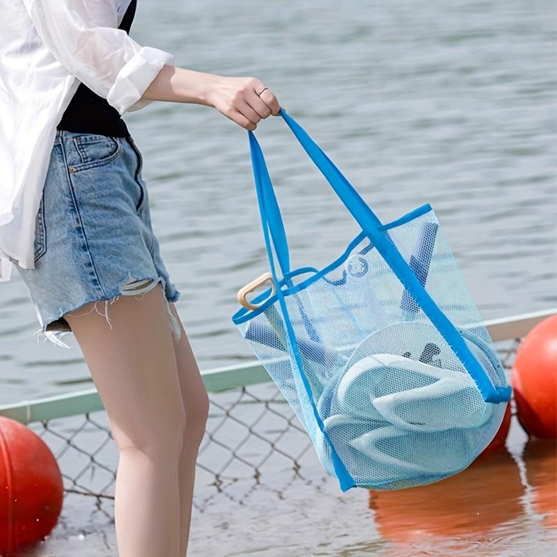 マルチカラー水泳用大型メッシュビーチバッグ、砂が入らないポー - Tote Bag Beach のレビューと価格