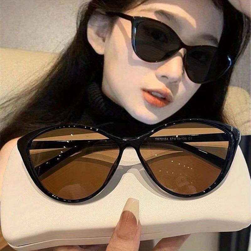 1Pc レトロフレームキャットアイサングラス女性トレンディヴ - Sunglasses Cat Eye のレビューと価格